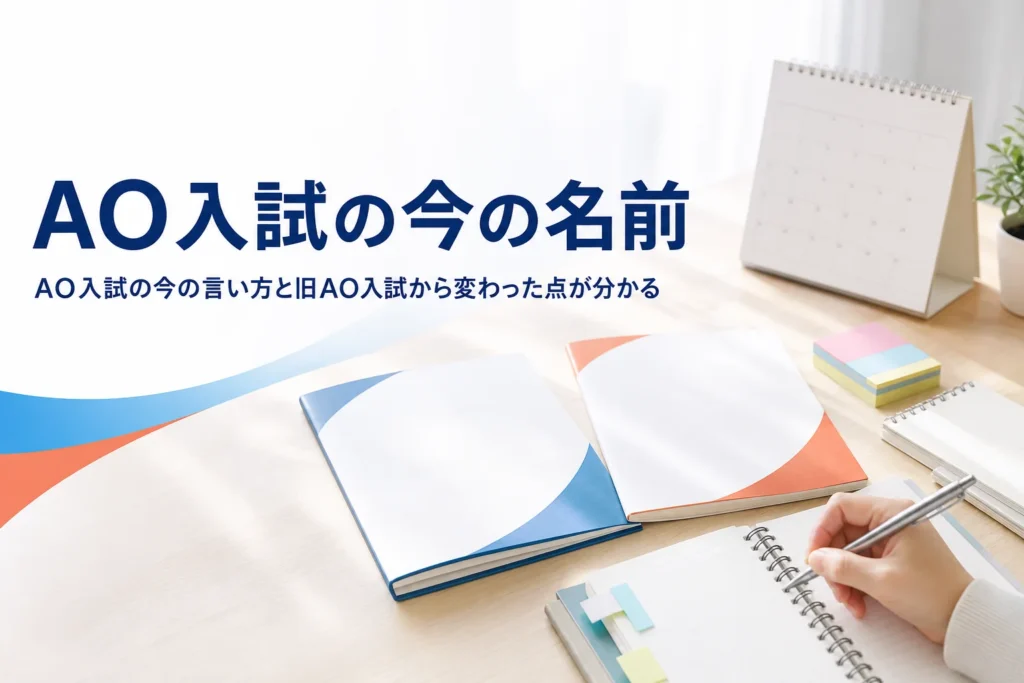 AO入試の今の言い方は総合型選抜であることと、旧AO入試から変わった点を解説する記事のアイキャッチ