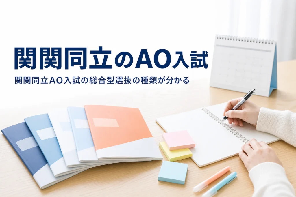 関関同立のAO入試（総合型選抜）の種類を解説する記事のアイキャッチ