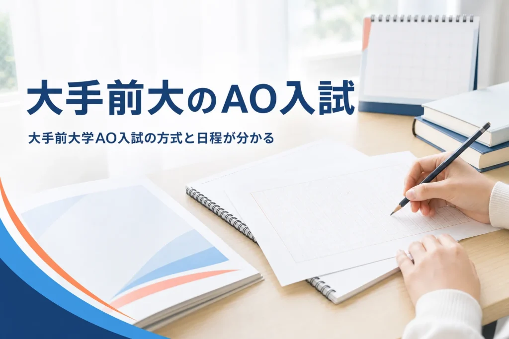 大手前大学のAO入試（総合型選抜）の方式と日程を解説する記事のアイキャッチ