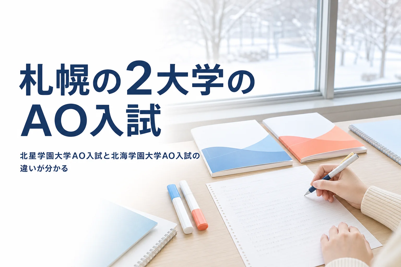 北星学園大学と北海学園大学のAO入試（総合型選抜）の選考と日程の違いを解説する記事のアイキャッチ